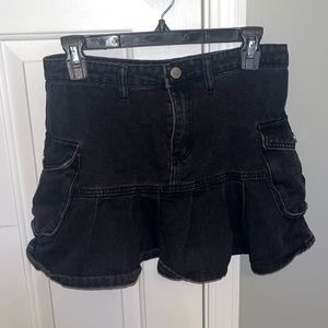 Y2K Mini Denim Cargo Skirt
